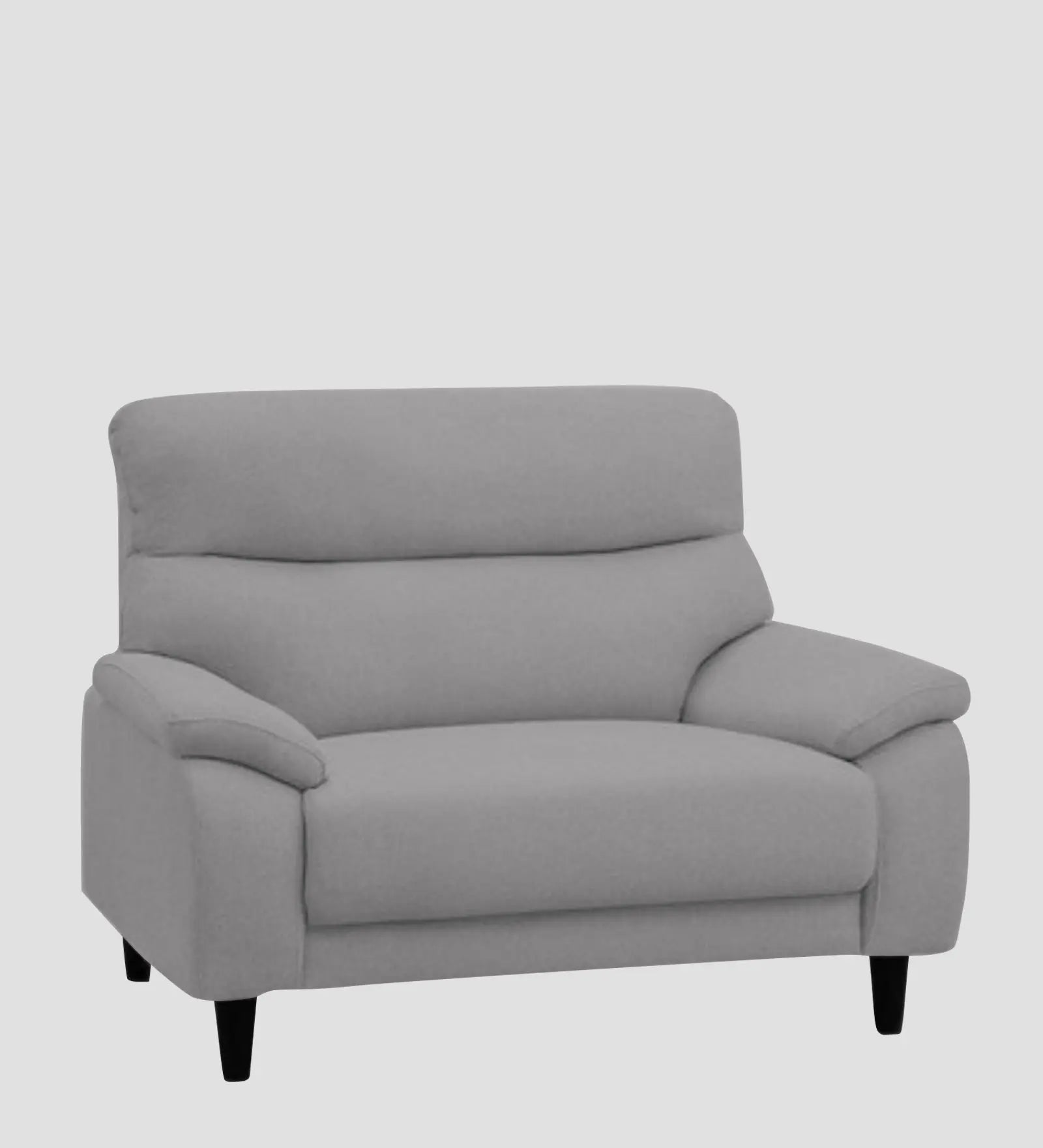 Zibby Fabric 1 Seater Sofa In Dim Grey Colour Febonic Living