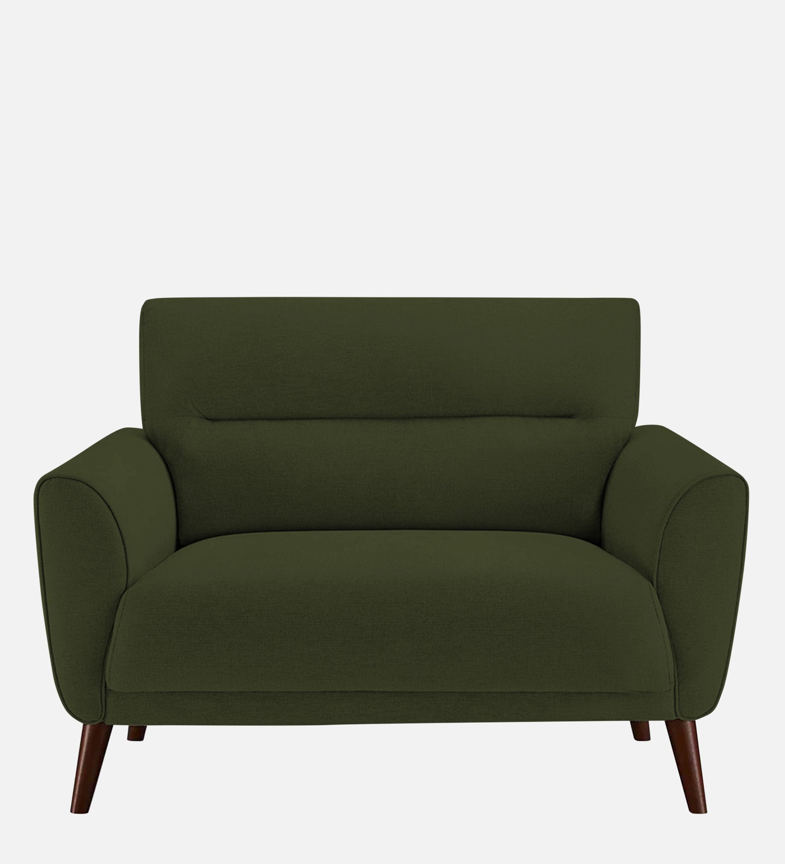 Castro Fabric 1 Seater Sofa In Olive Green Colour - Febonic Living