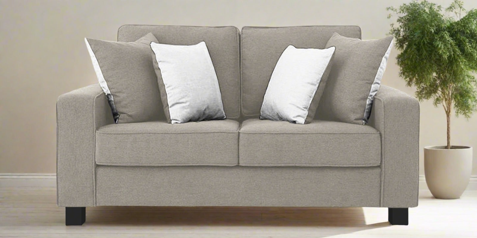 Ladybug Fabric 2 Seater Sofa In Ash Grey Colour - Febonic Living