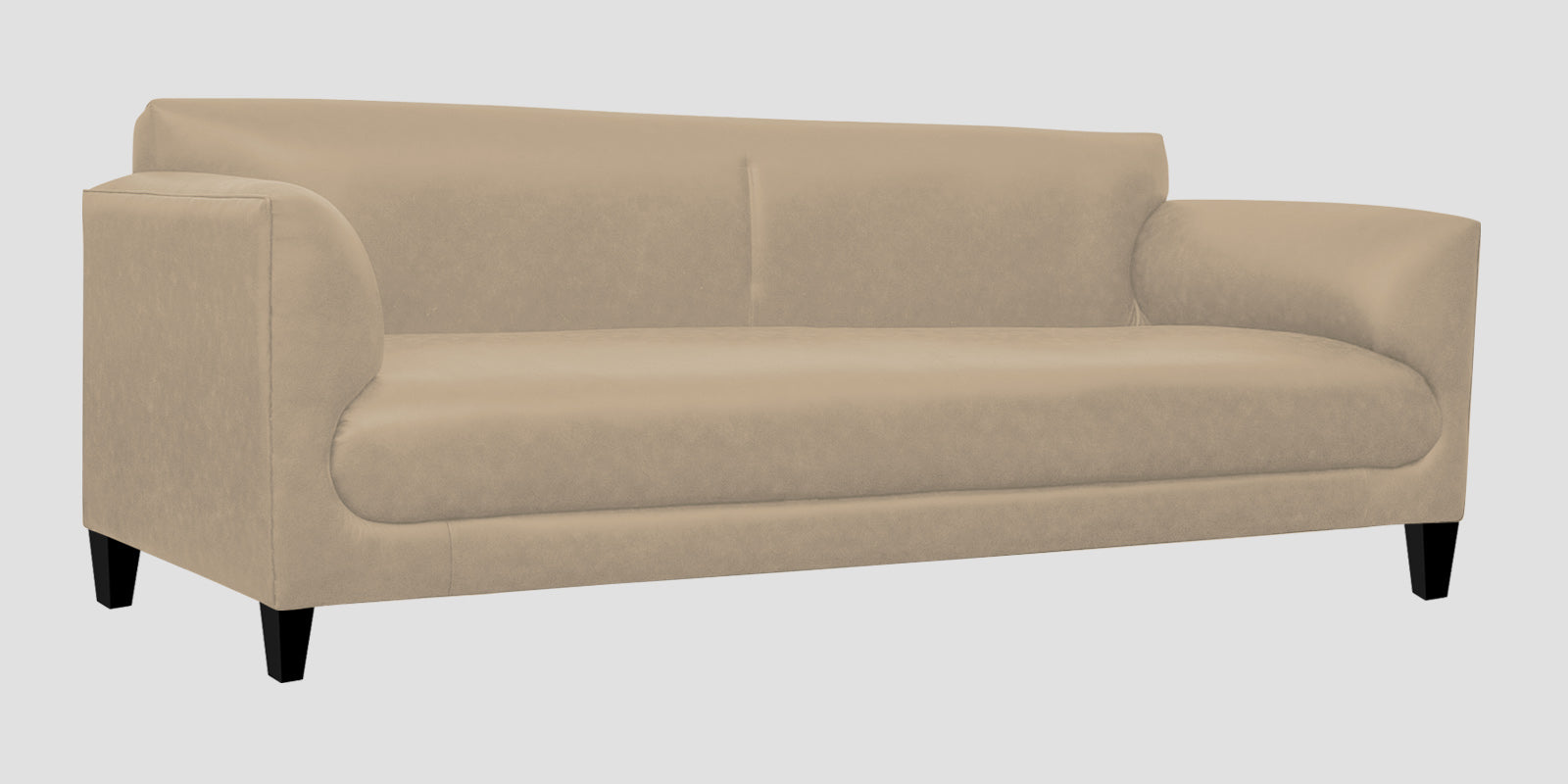 Convi Leatherette 3 Seater Sofa in Tan Beige Colour