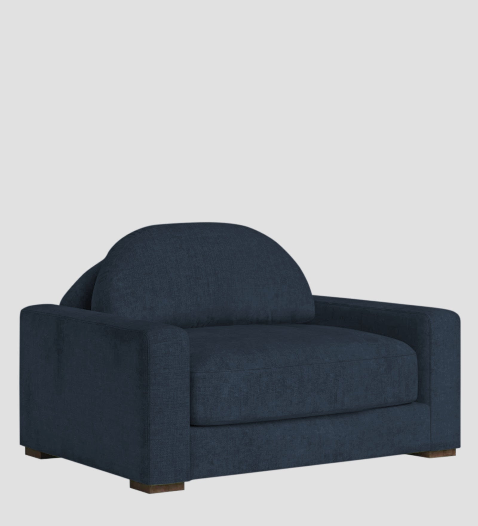 Dara Fabric 1 Seater Sofa In Denim Blue Colour - Febonic Living