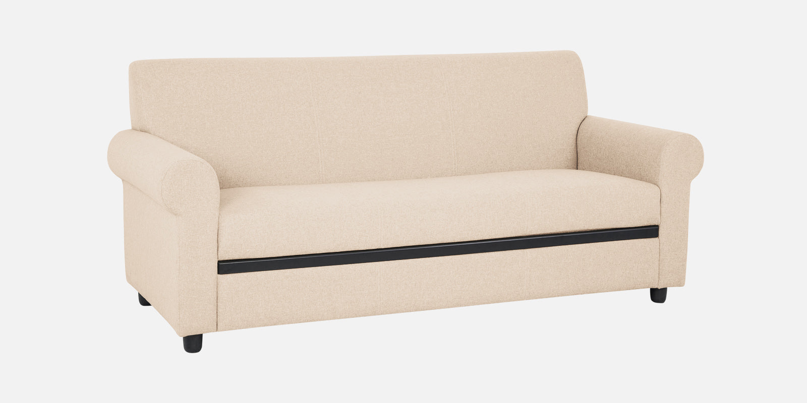 Ribby Fabric 3 Seater Sofa in Woom Beige Colour