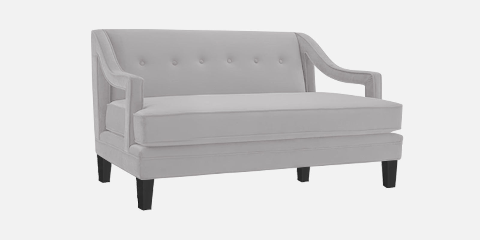 Daffy Velvet 2 Seater Sofa In Concrete Grey Colour - Febonic Living