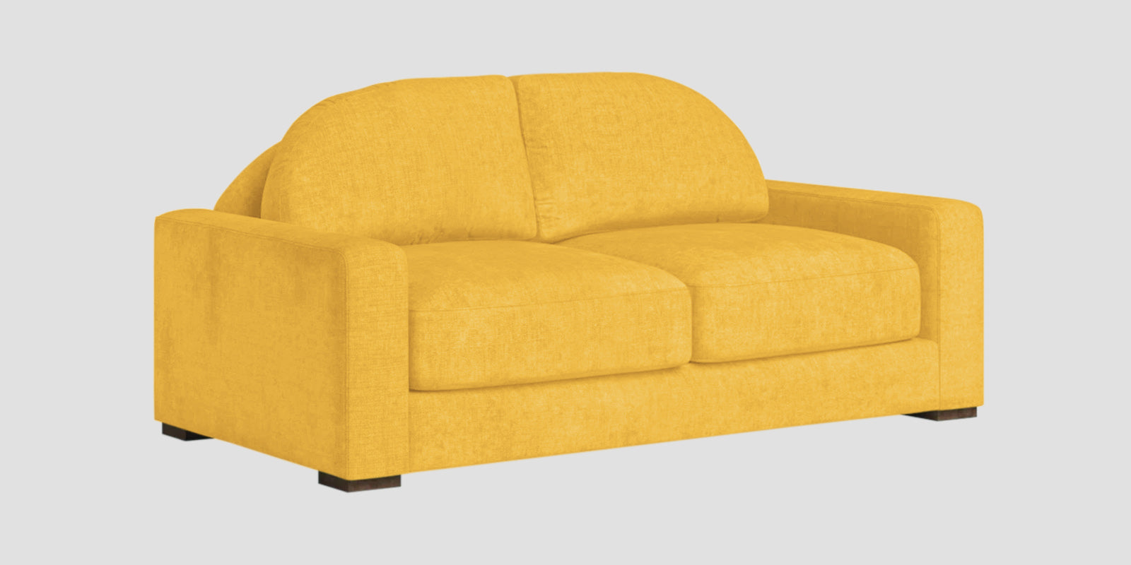 Dara Fabric 2 Seater Sofa In Bold Yellow Colour - Febonic Living