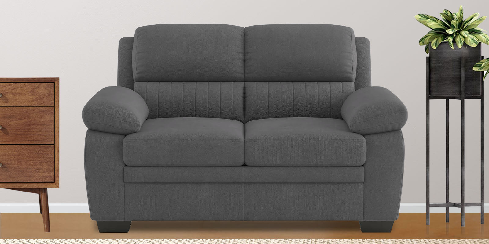 Miranda Velvet 2 Seater Sofa In Davy grey Colour - Febonic Living