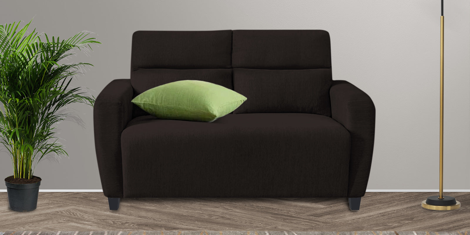 Bakadi Fabric 2 Seater Sofa In Cara brown Colour - Febonic Living