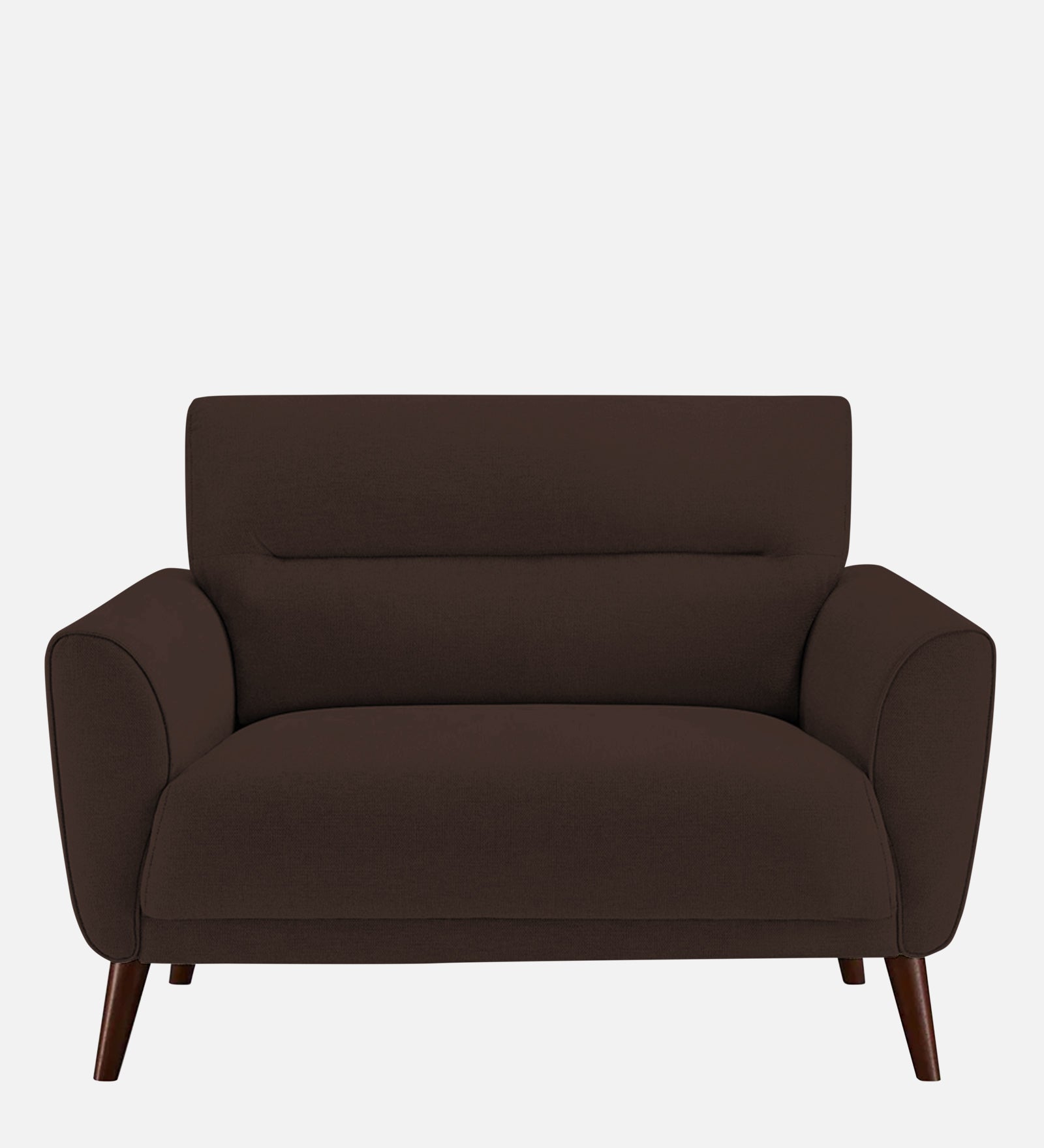 Castro Fabric 1 Seater Sofa In Coffee Brown Colour - Febonic Living