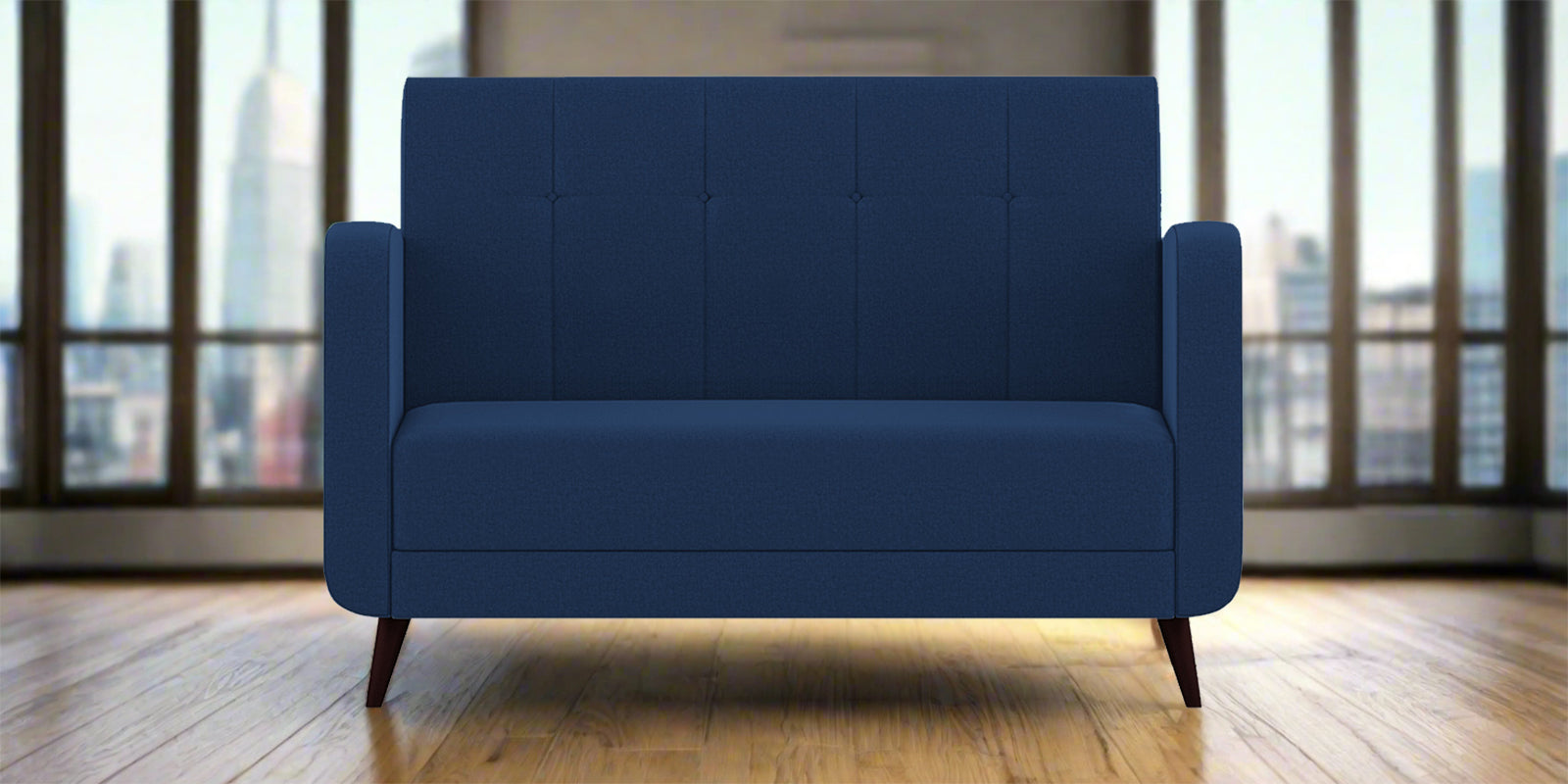 Wiki Velvet 2 Seater Sofa In Imperial Blue Colour - Febonic Living