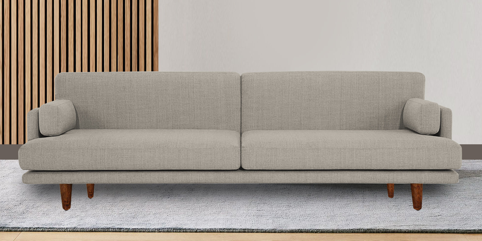 Ricky Fabric 3 Seater Sofa In Ash Grey Colour - Febonic Living
