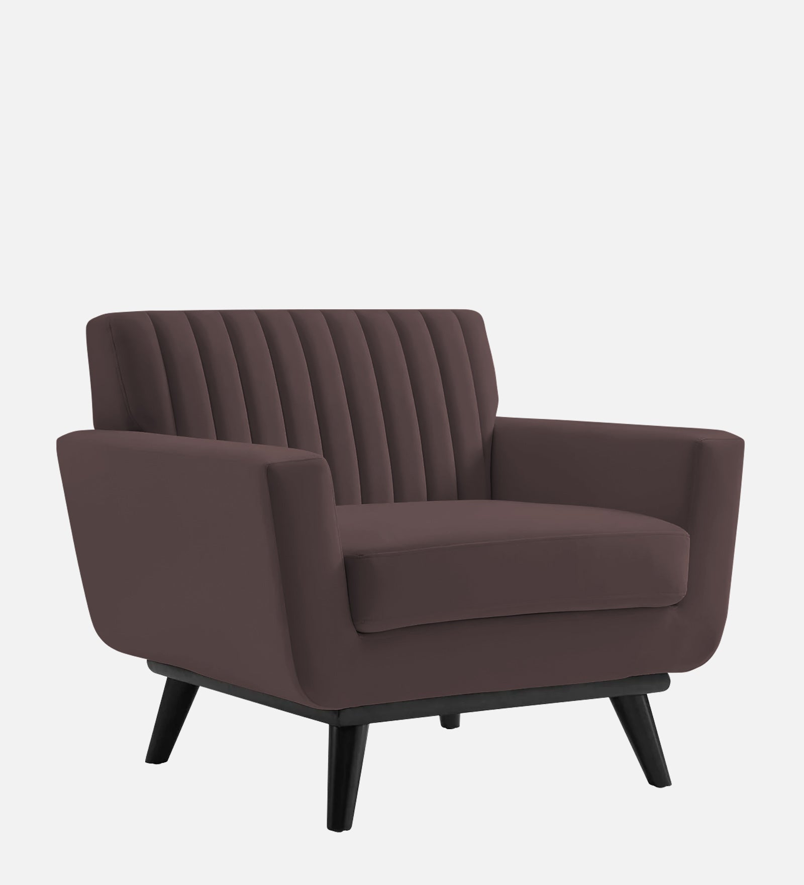 Tucker Velvet 1 Seater Sofa In Mocha Brown Colour - Febonic Living