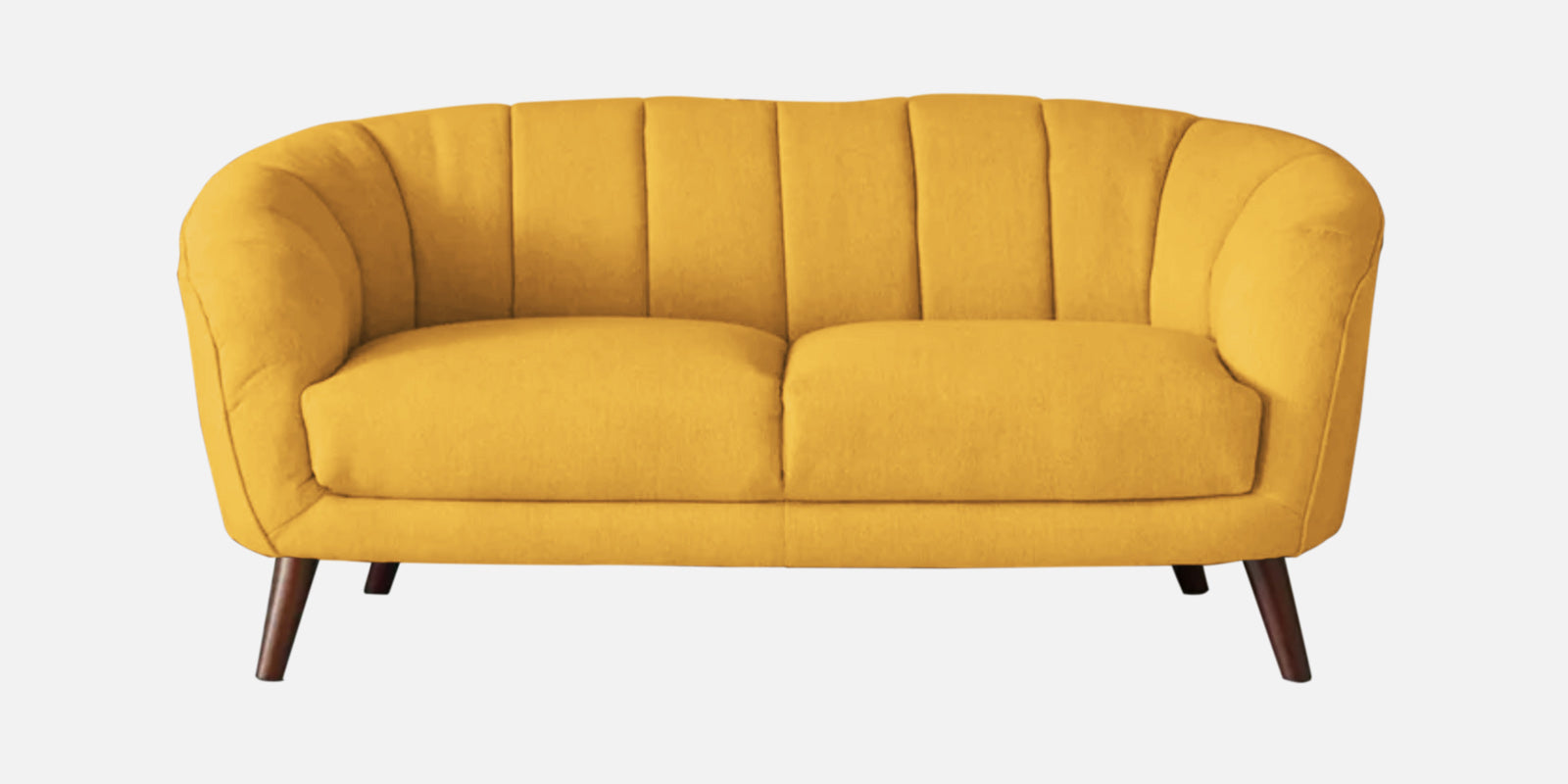 Benjamin Fabric 2 Seater Sofa In Bold Yellow Colour - Febonic Living