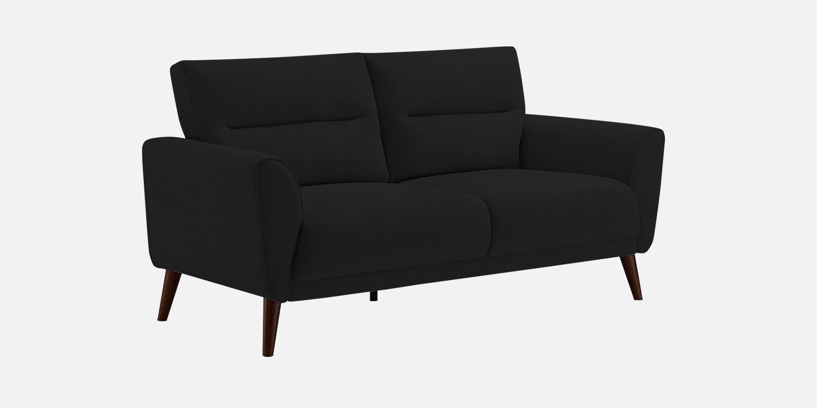 Castro Fabric 2 Seater Sofa In Zed Black Colour - Febonic Living