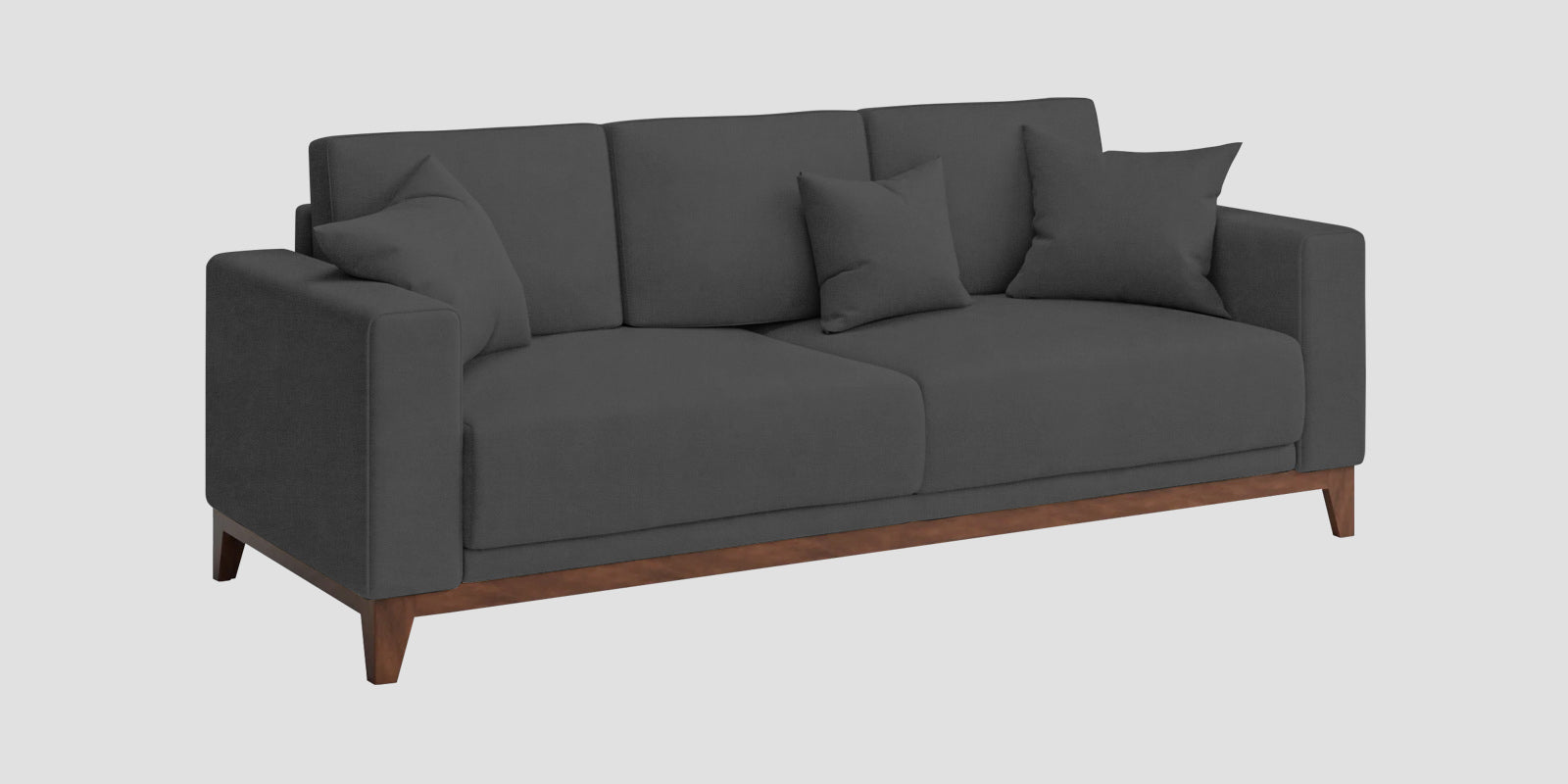 Luca Fabric 3 Seater Sofa In Stone Grey Colour - Febonic Living