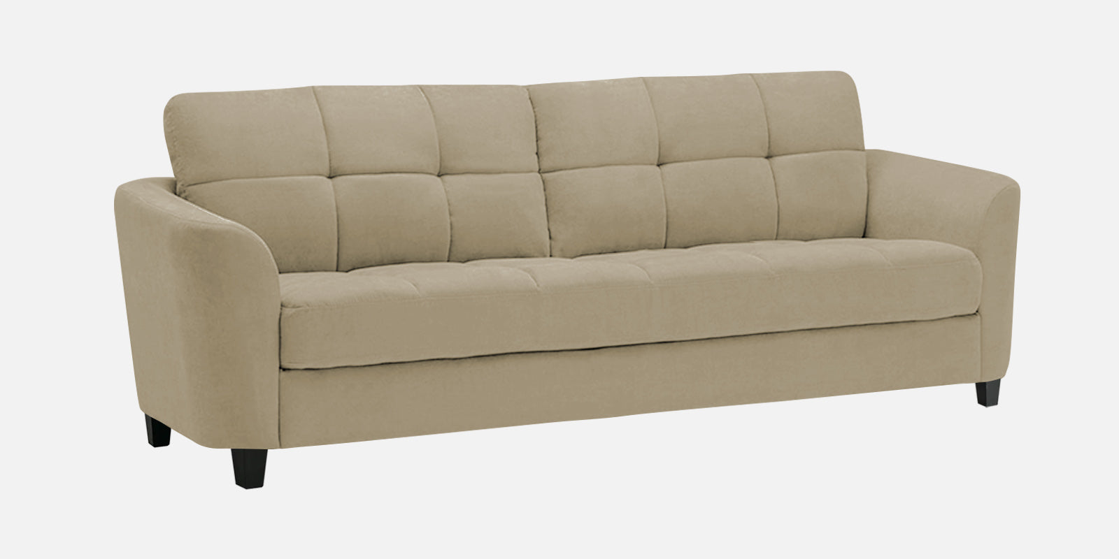 Mulan Fabric 3 Seater Sofa In Honey Beige Colour - Febonic Living