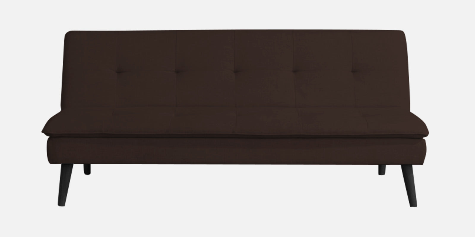 Toner Fabric 3 Seater Convertible Sofa Cum Bed In Coffee Brown Colour - Febonic Living