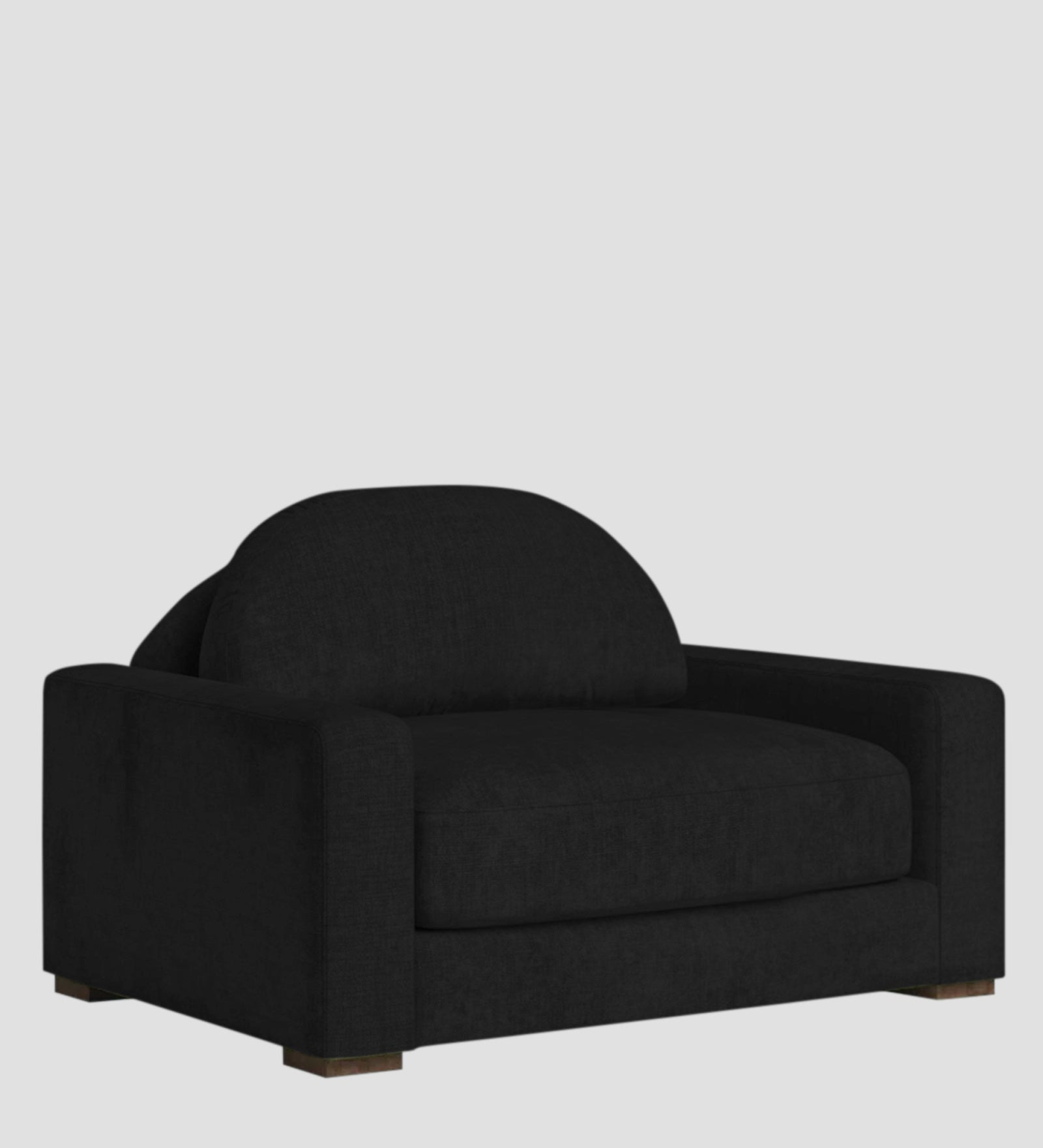 Dara Fabric 1 Seater Sofa In Zed Black Colour - Febonic Living