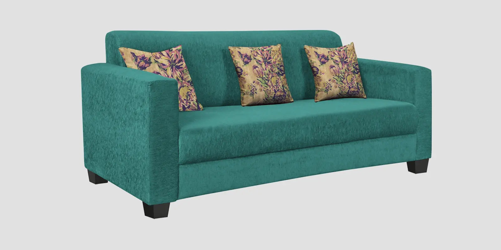 Lipu Fabric 3 Seater Sofa In Sea Green Colour Febonic Living