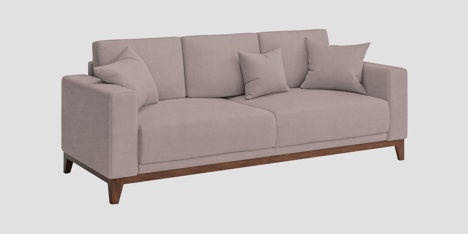 Luca Fabric 3 Seater Sofa In Almond Beige Colour - Febonic Living
