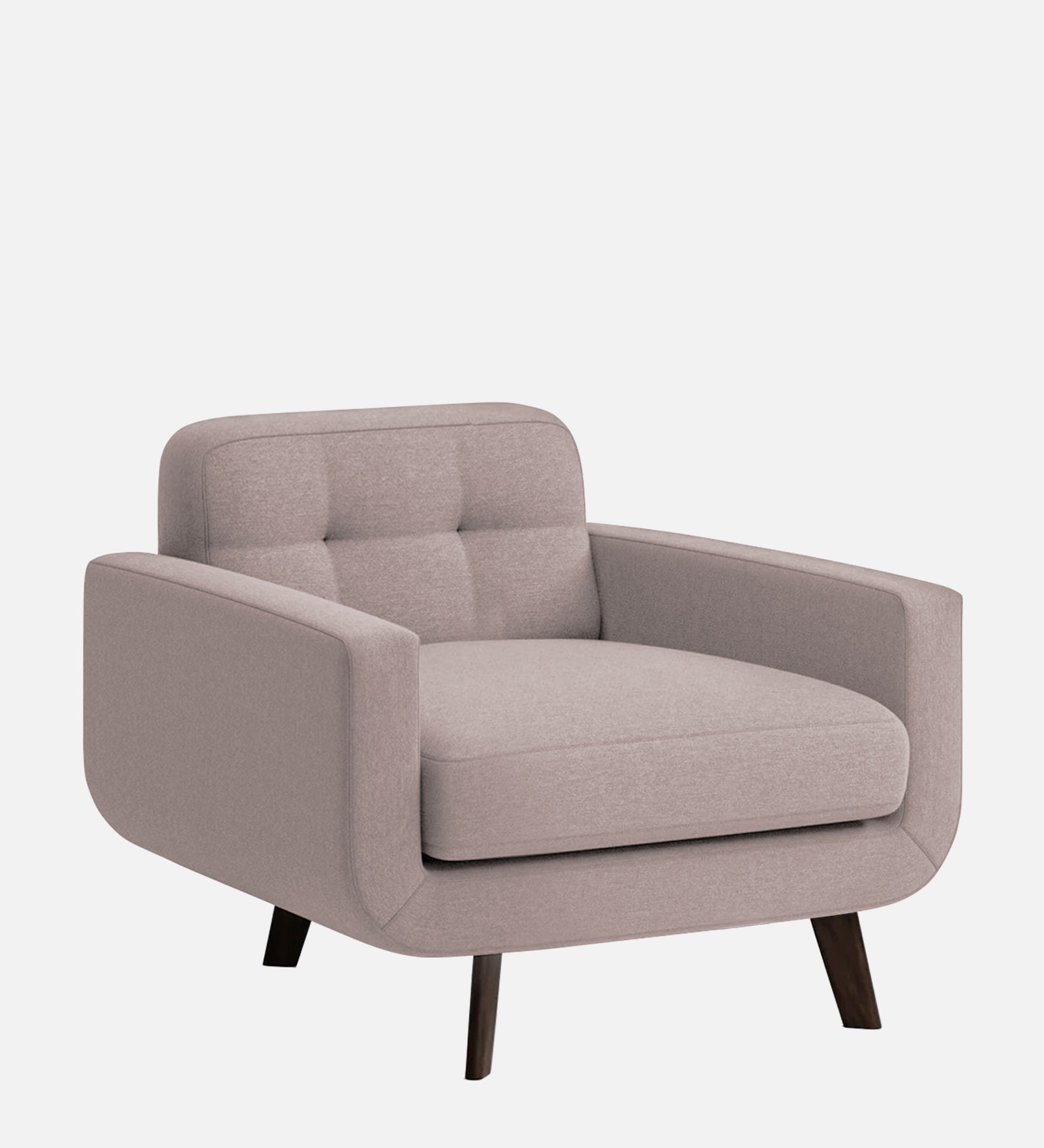 Marsela Fabric 1 Seater Sofa In Almond Beige Colour - Febonic Living