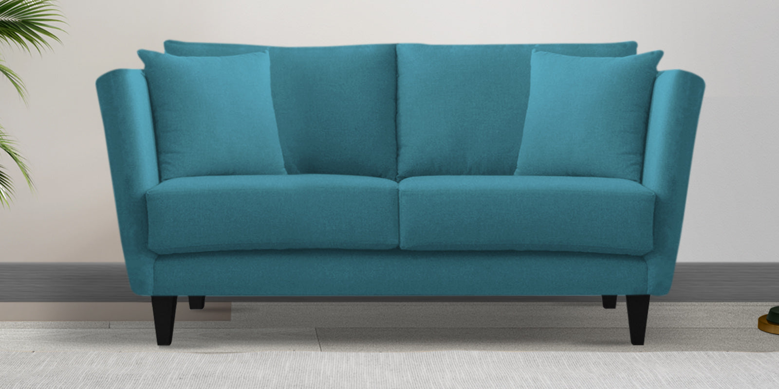 Norway Velvet 2 Seater Sofa In Aqua Blue Colour - Febonic Living