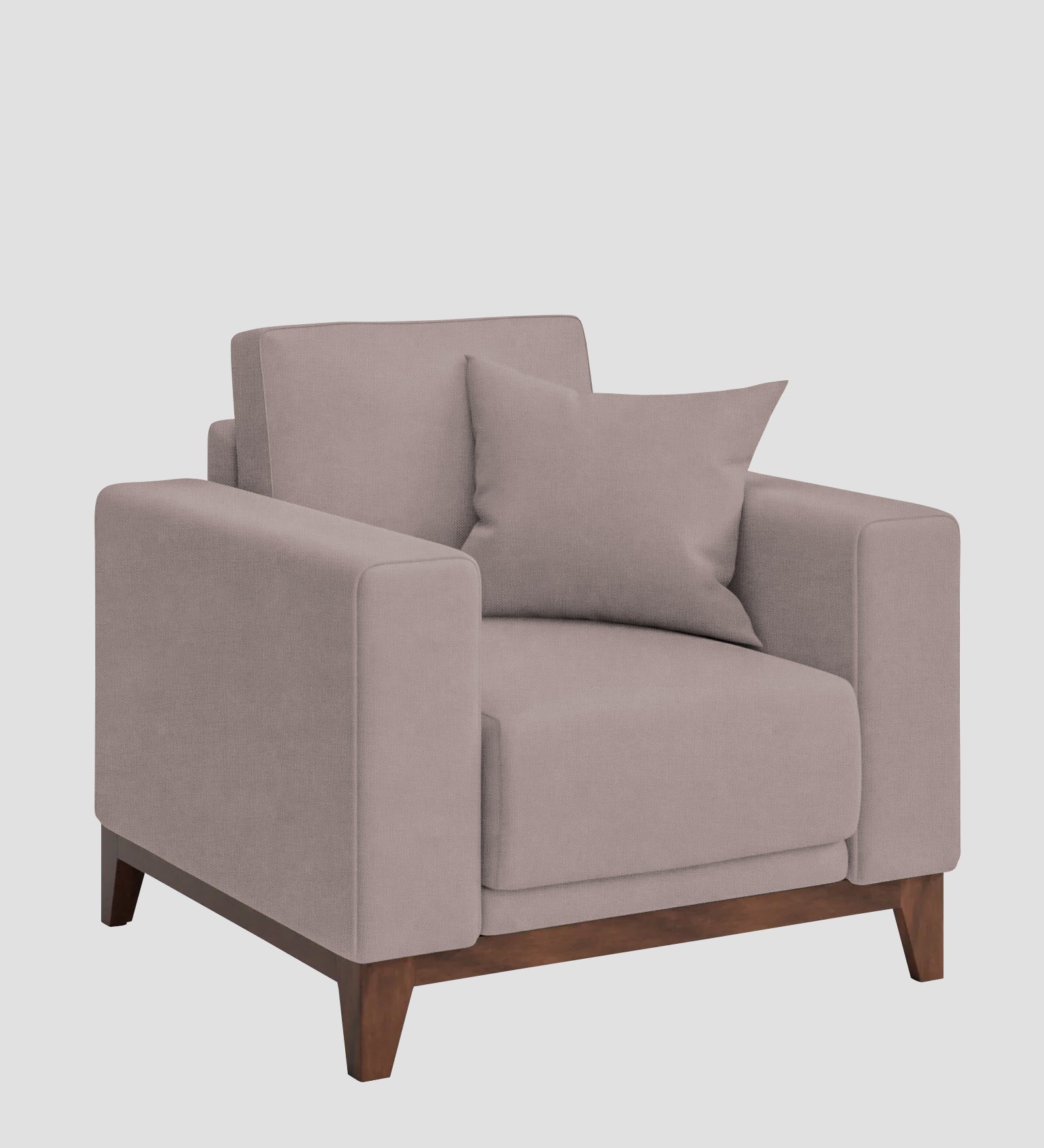 Luca Fabric 1 Seater Sofa In Almond Beige Colour - Febonic Living