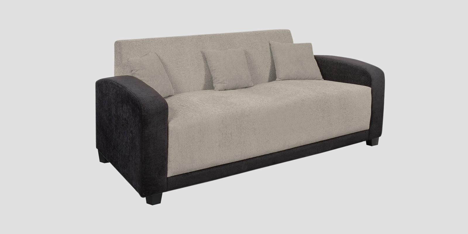 Alex Fabric 3 Seater Sofa In Ash Grey Colour