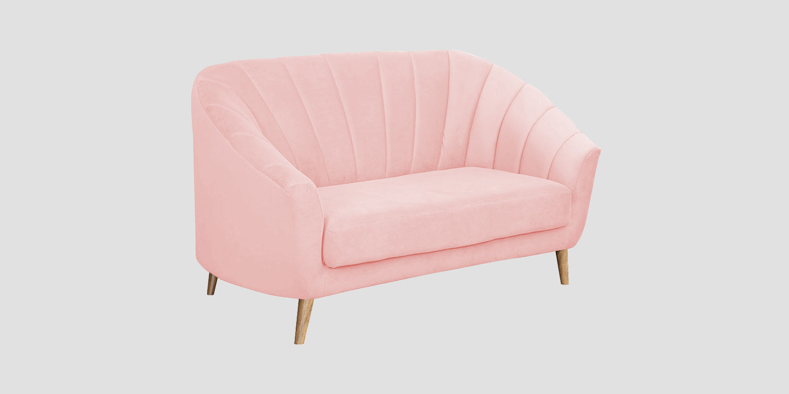 Kaylee Velvet 2 Seater Sofa In Millennial Pink Colour - Febonic Living