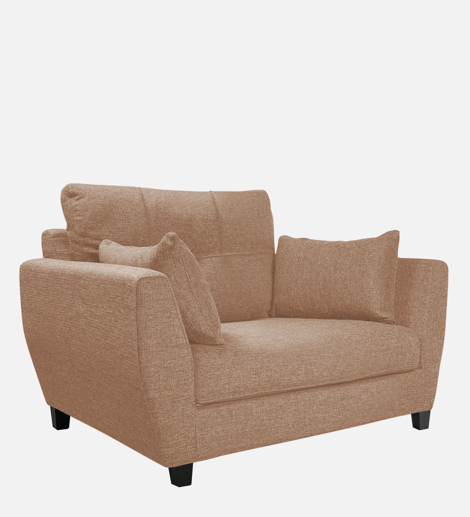 Mario Fabric 1 Seater Sofa In Cosmic Beige Colour - Febonic Living