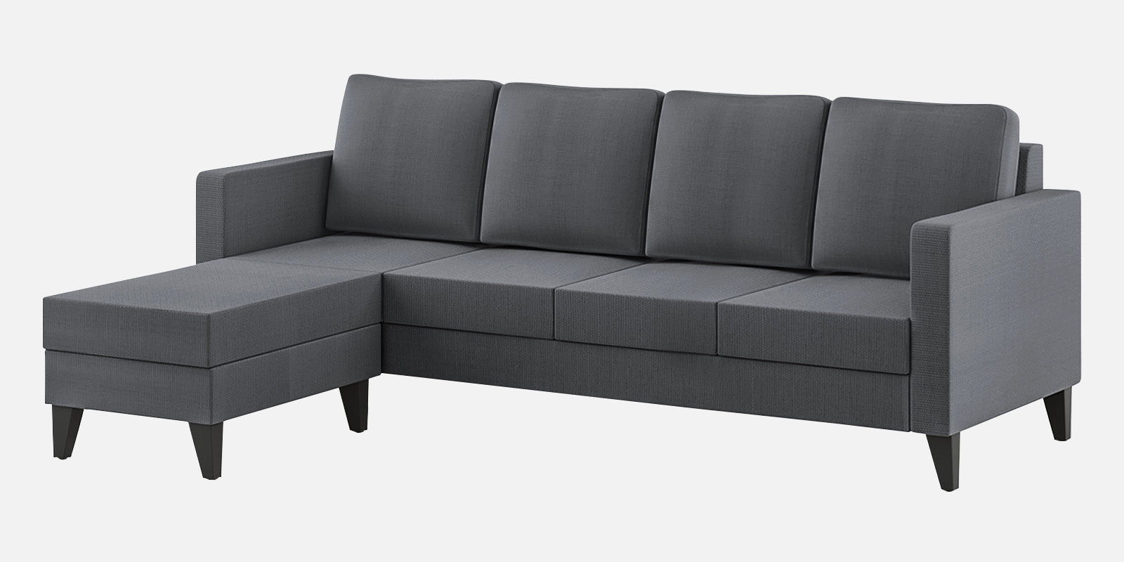 Nori Fabric RHS Sectional Sofa (3+Lounger) In Maba Grey Colour - Febonic Living