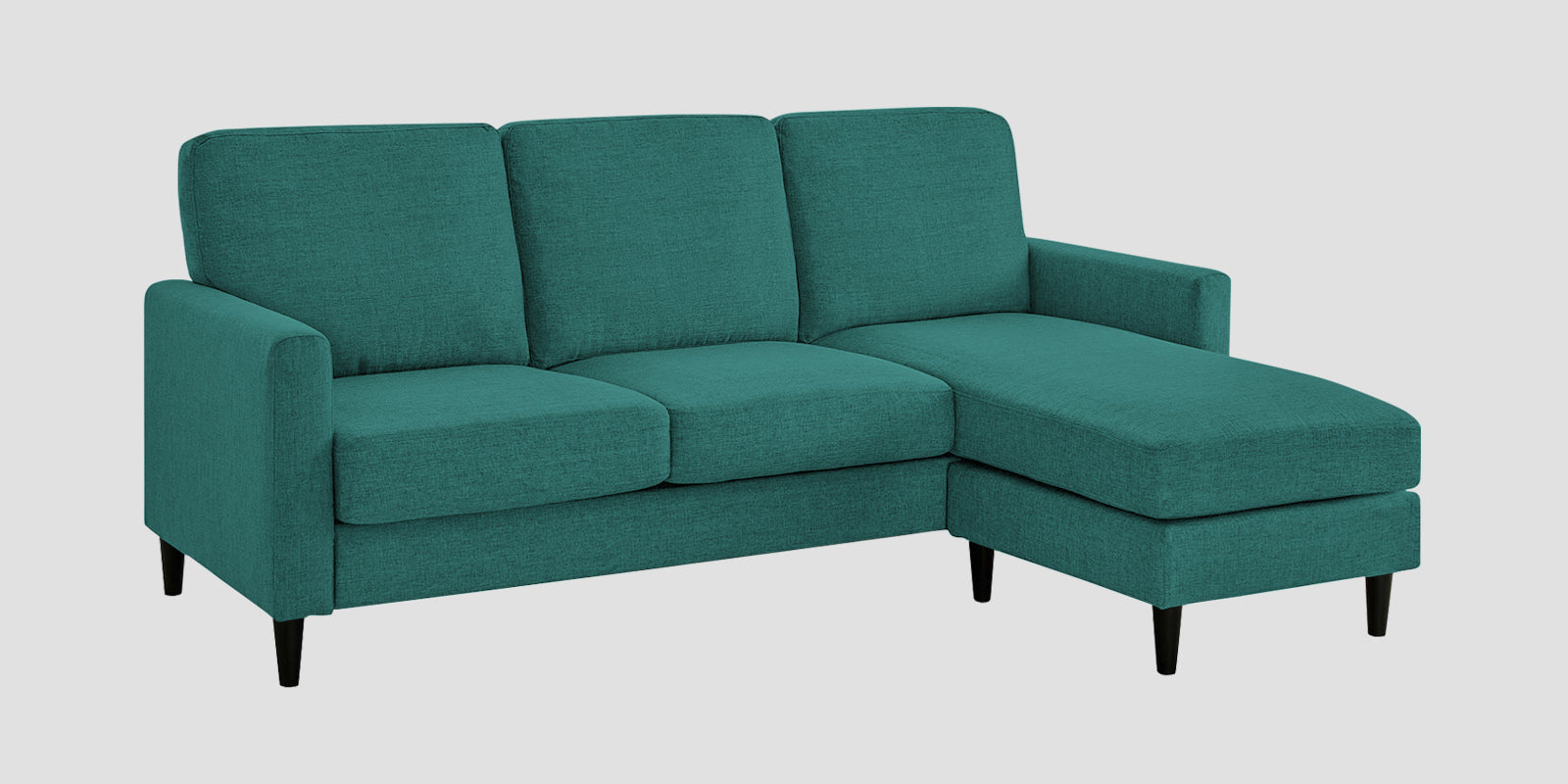 Romie Fabric LHS Sectional Sofa (2+Lounger) In Sea Green Colour - Febonic Living