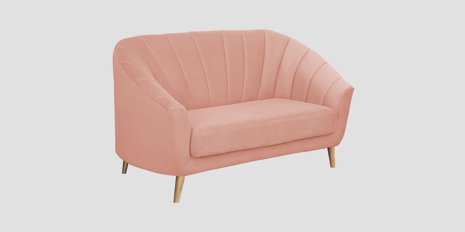 Kaylee Velvet 2 Seater Sofa In Blush Pink Colour - Febonic Living