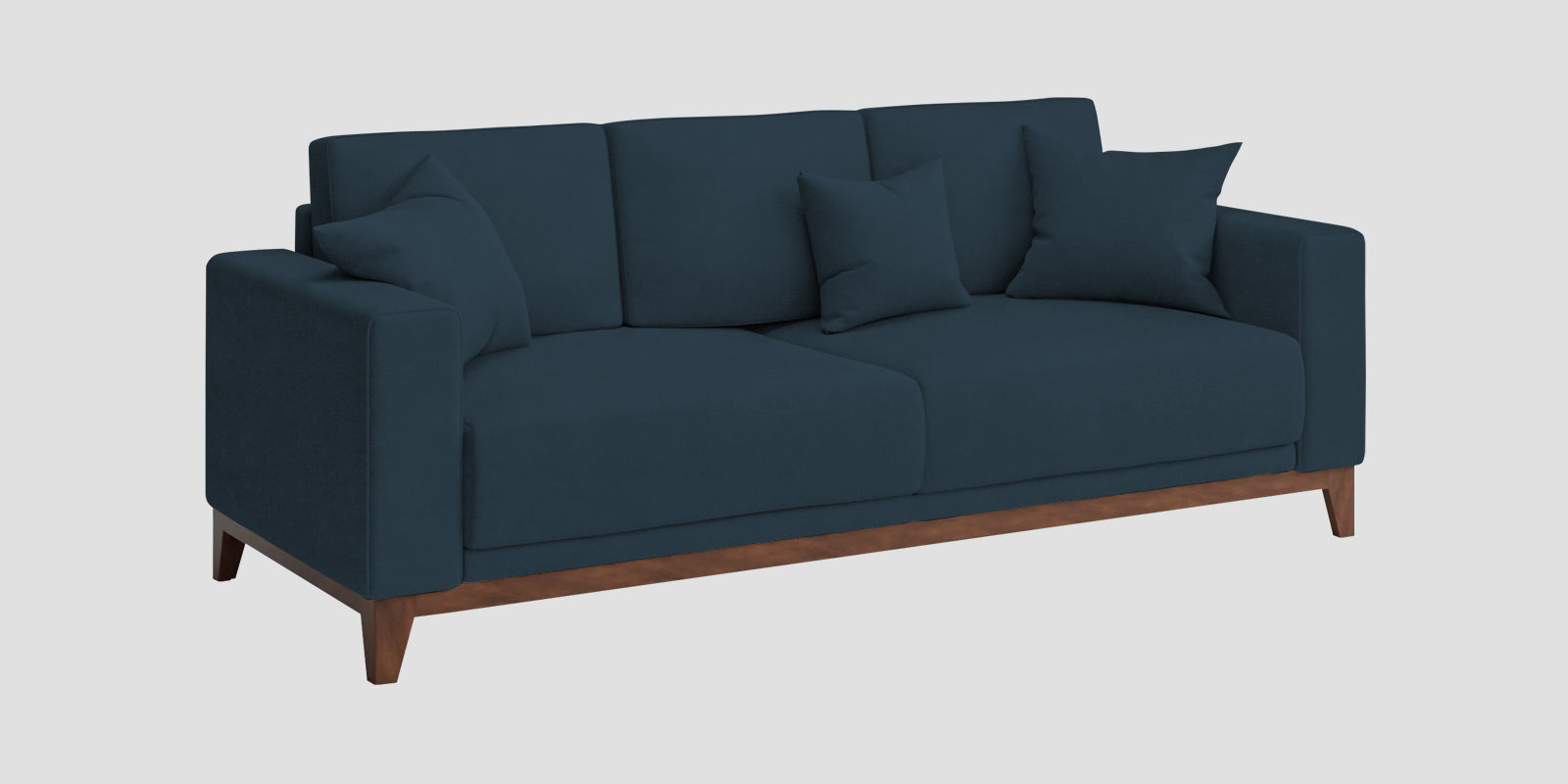 Luca Fabric 3 Seater Sofa In Cool Blue Colour - Febonic Living
