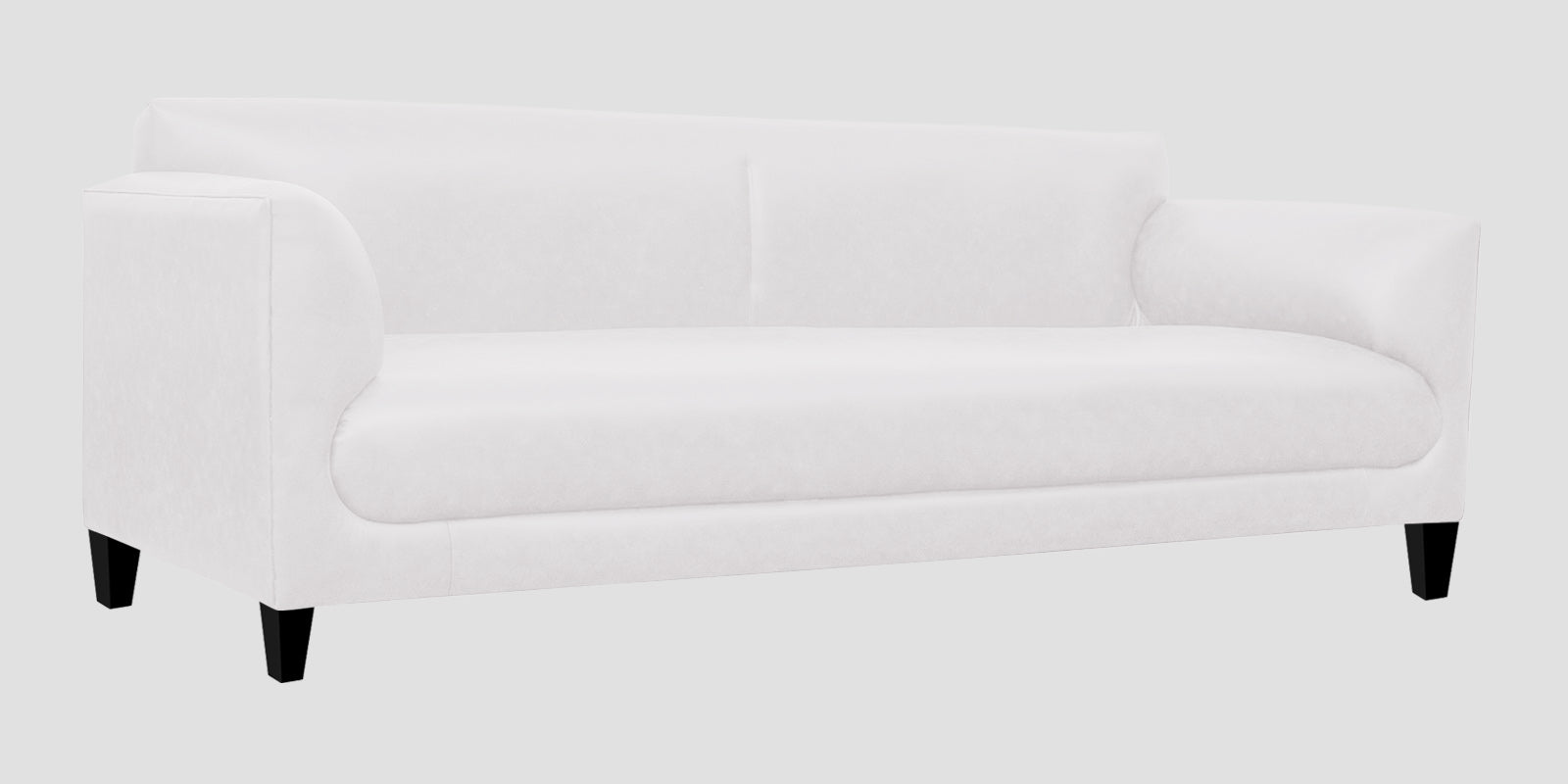 Convi Leatherette 3 Seater Sofa In Cream White Colour - Febonic Living