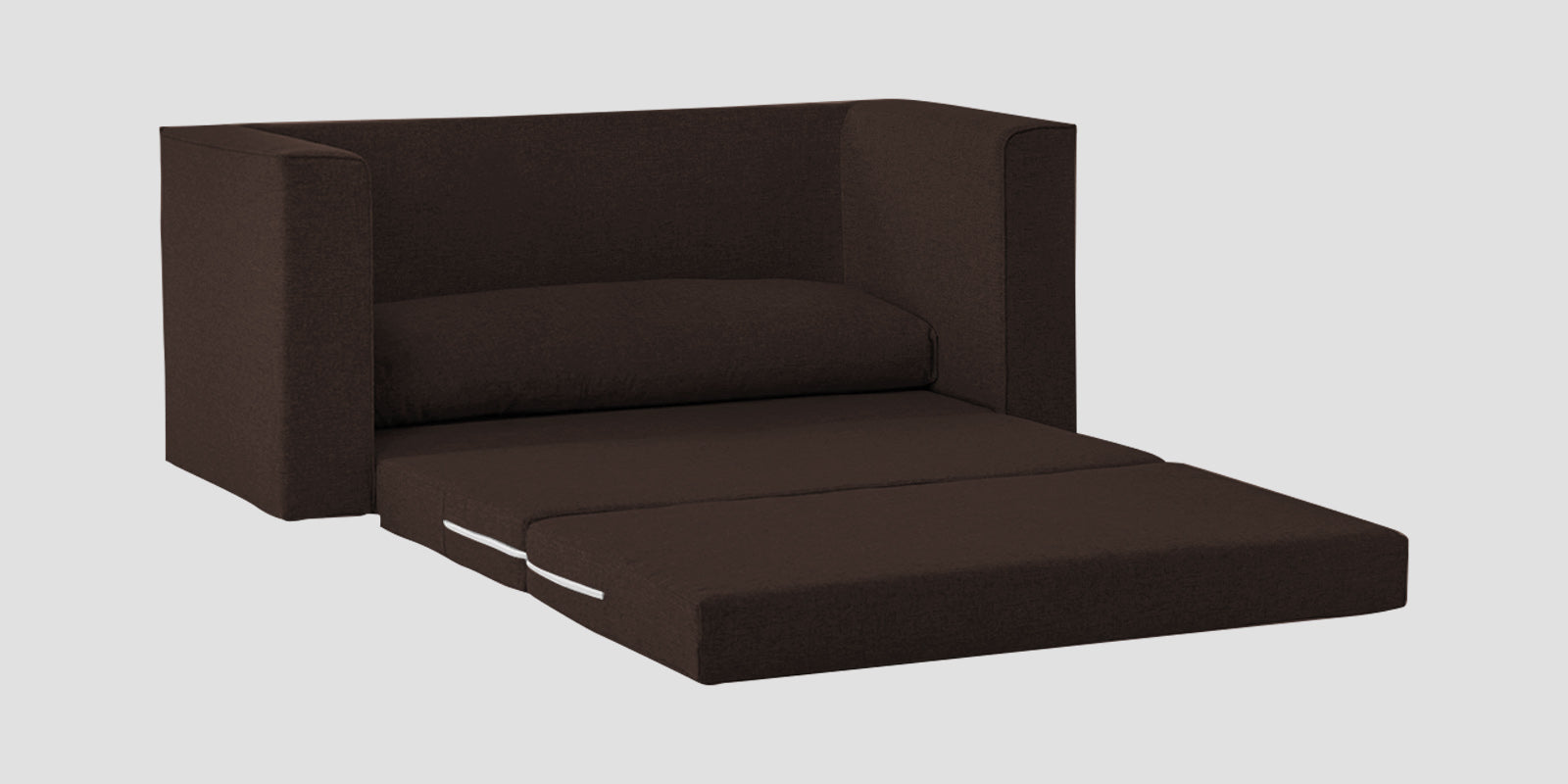 Kenia Fabric 3 Seater Foldable Sofa Cum Bed In Coffee Brown Colour - Febonic Living