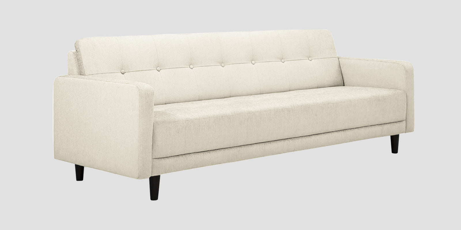 Noha Fabric 3 Seater Sofa In Ivory Cream Colour