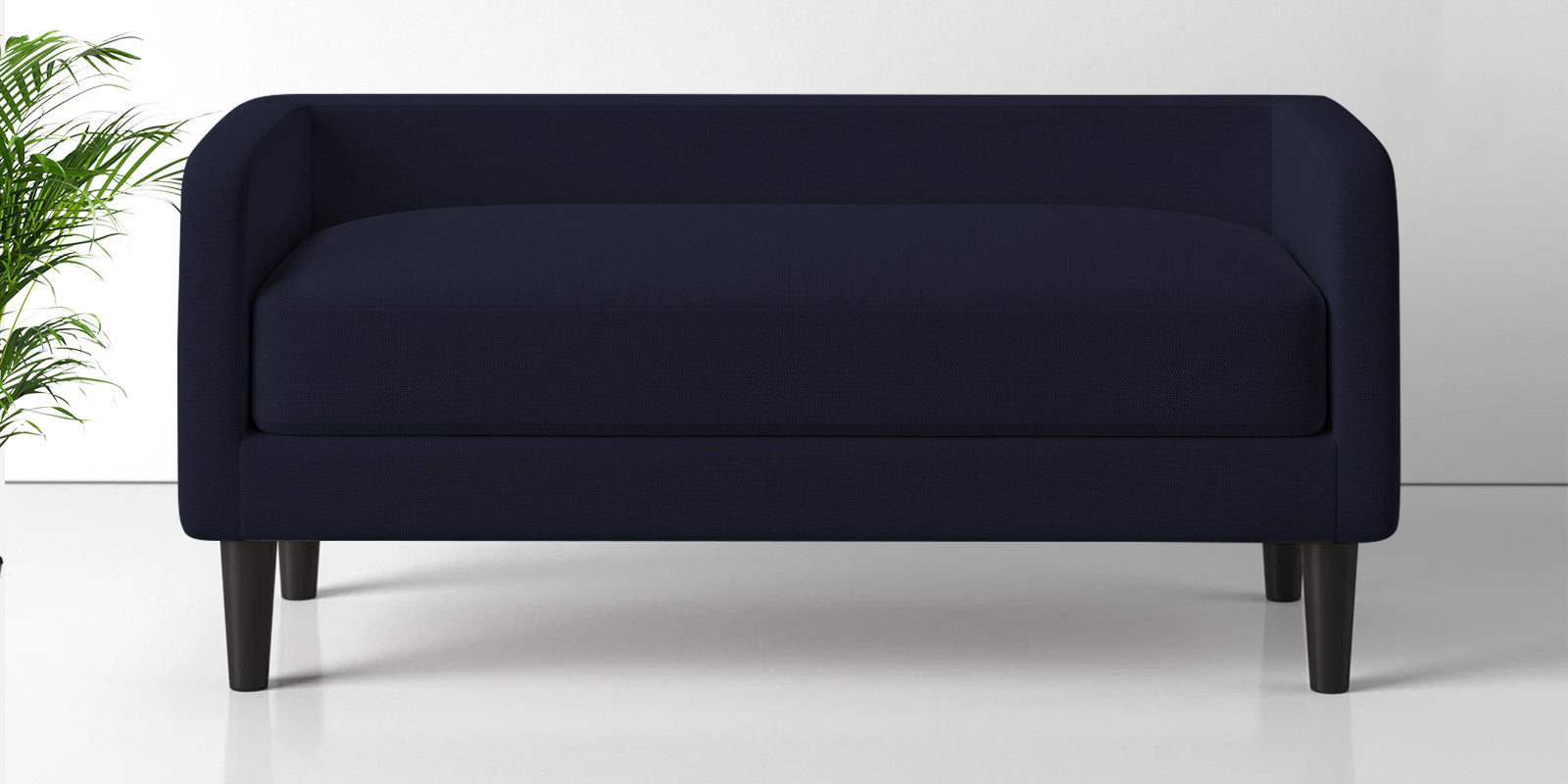 Maya Fabric Bench In Royal Blue Colour - Febonic Living