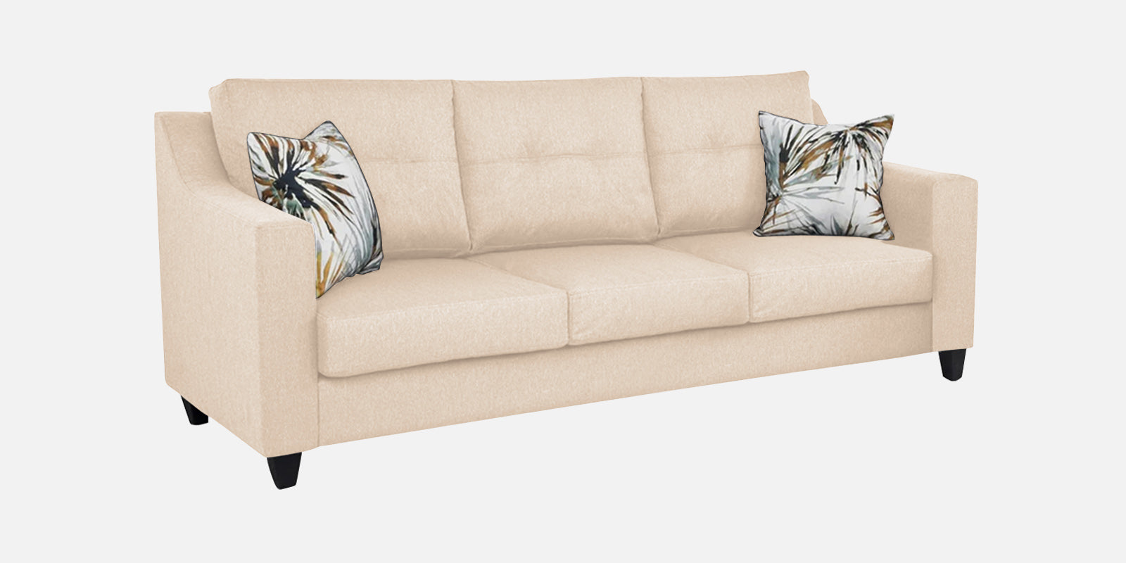 Welly Fabric 3 Seater Sofa In Woom Beige Colour - Febonic Living