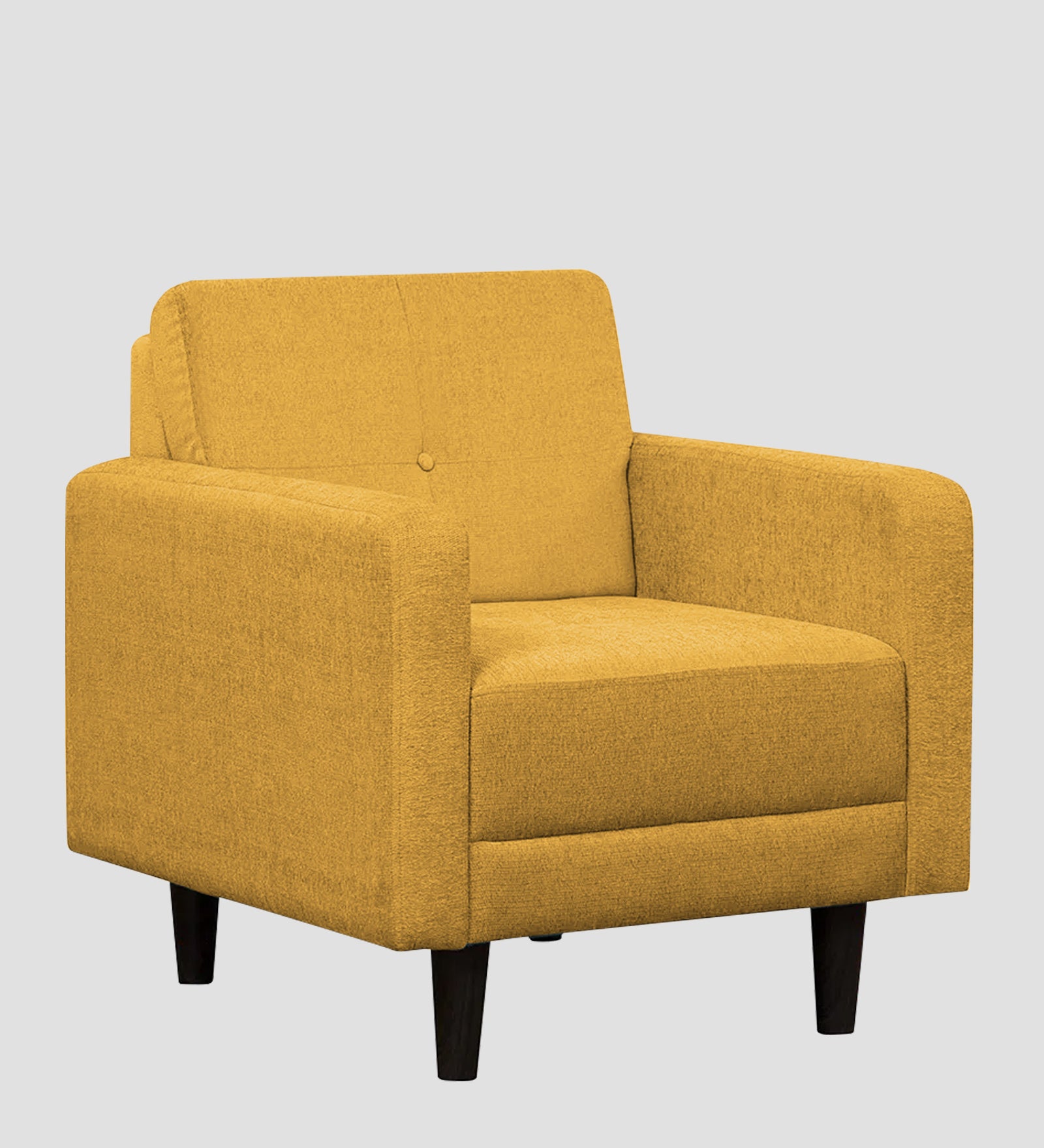 Noha Fabric 1 Seater Sofa in Bold Yellow Colour