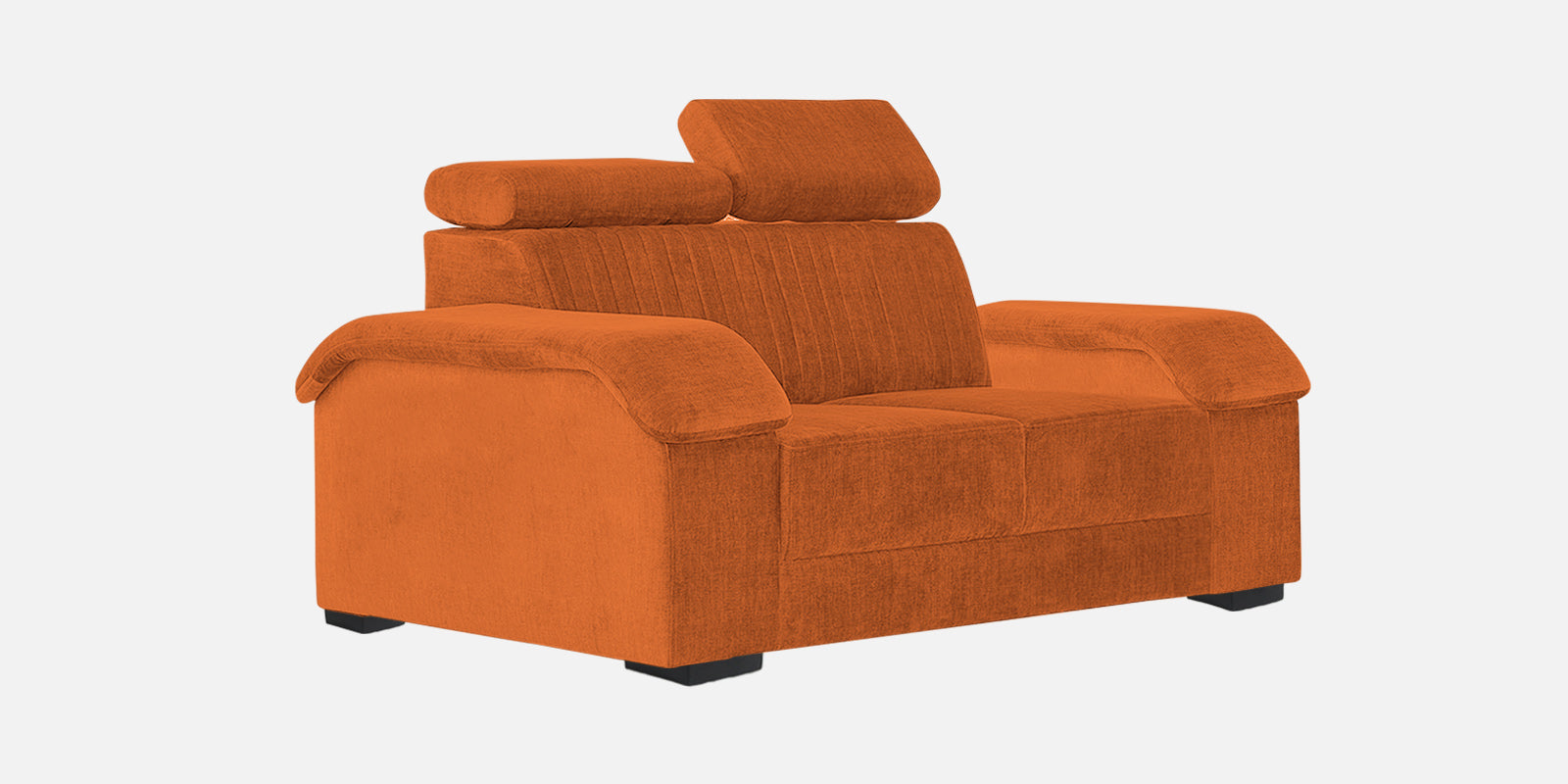 Draco Fabric 2 Seater Sofa In Vivid Orange Colour - Febonic Living