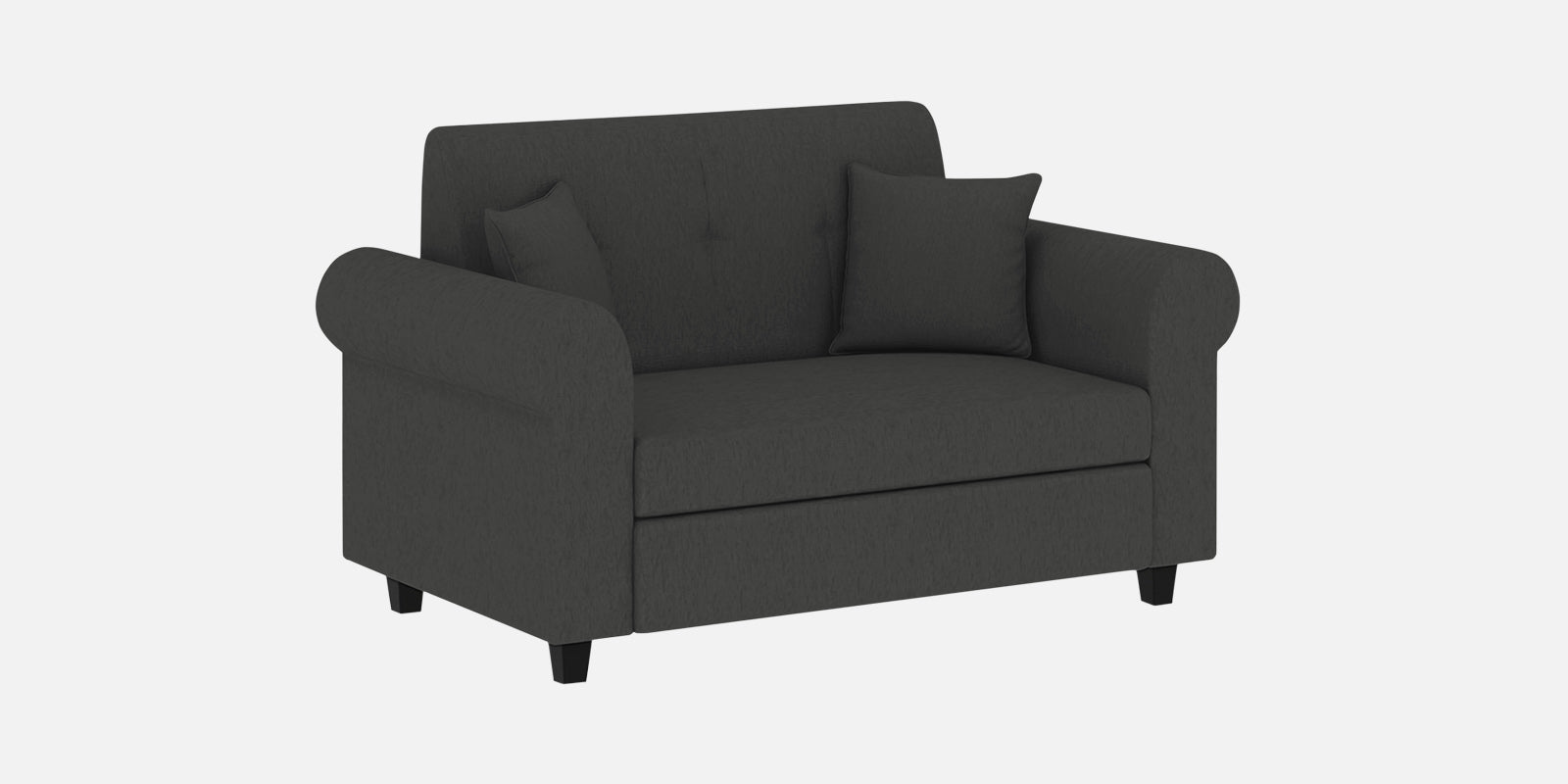 Derado Fabric 2 Seater Sofa In Charcoal Grey Colour - Febonic Living