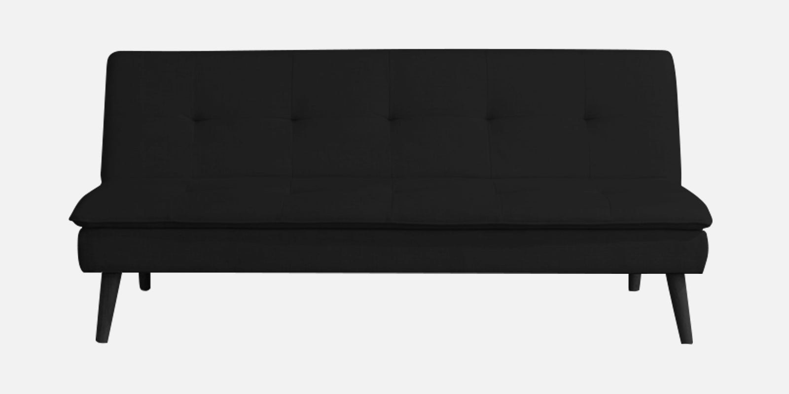 Toner Fabric 3 Seater Convertible Sofa Cum Bed In Zed Black Colour - Febonic Living