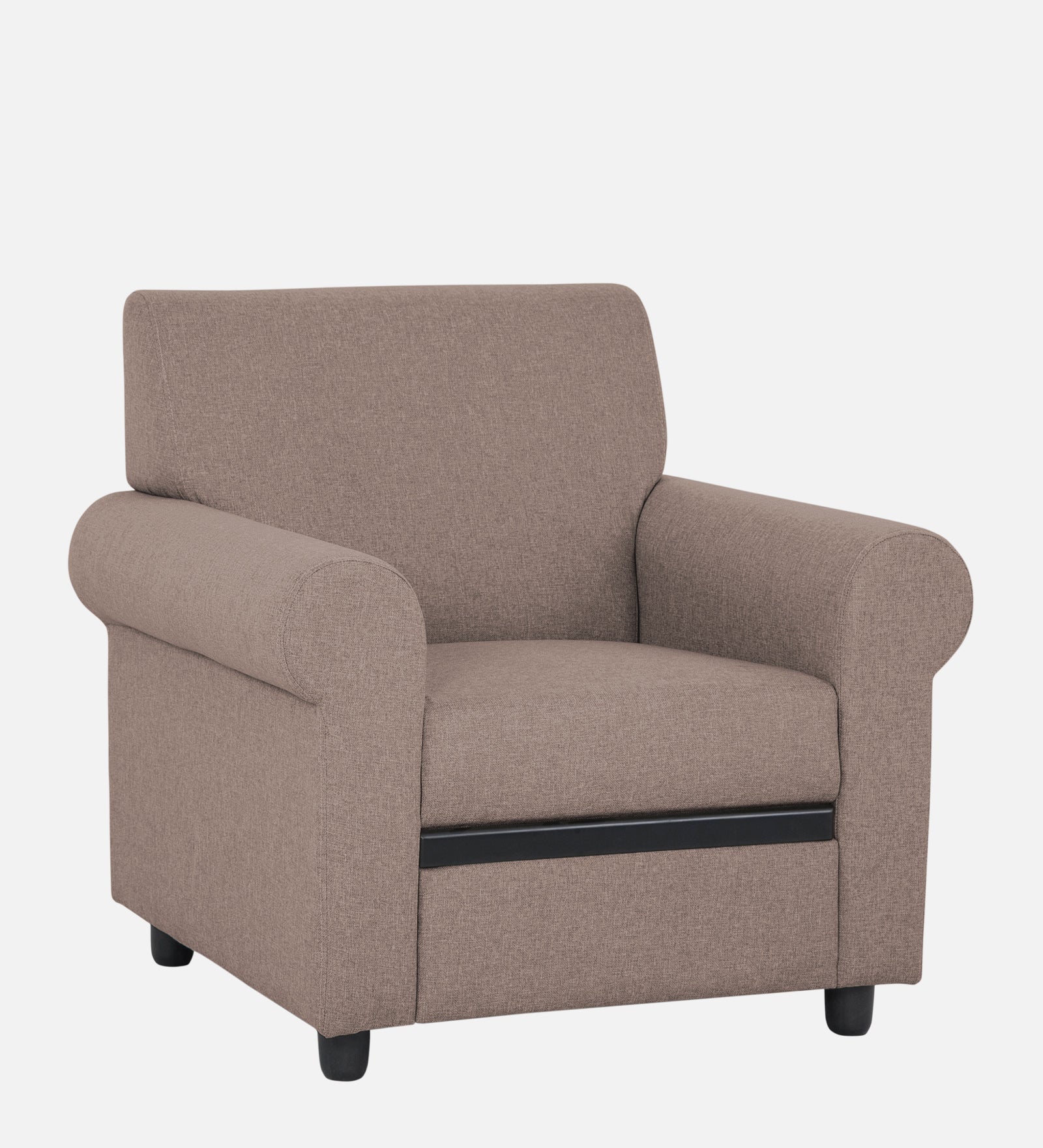 Ribby Fabric 1 Seater Sofa In Kadhi Beige Colour - Febonic Living