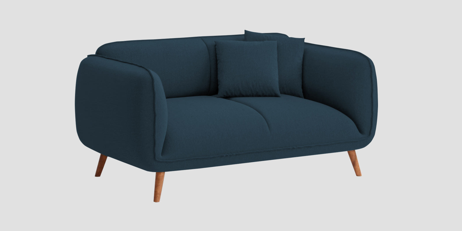 Zia Fabric 2 Seater Sofa In Cool Blue Colour - Febonic Living