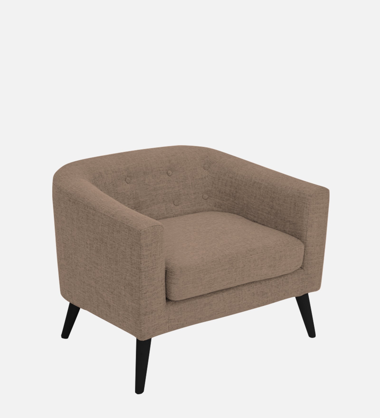 Casper Fabric 1 Seater Sofa In Cookie Beige Colour - Febonic Living