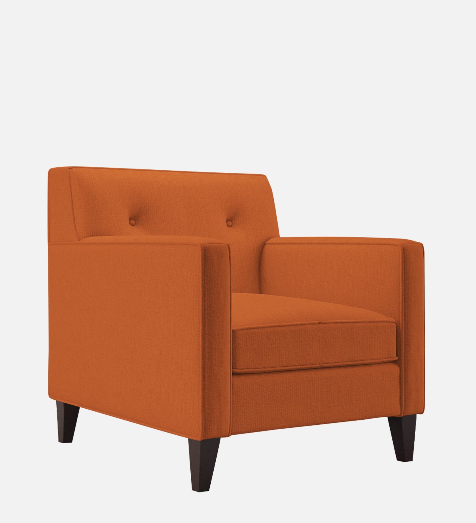 Miller Fabric 1 Seater Sofa In Vivid Orange Colour - Febonic Living