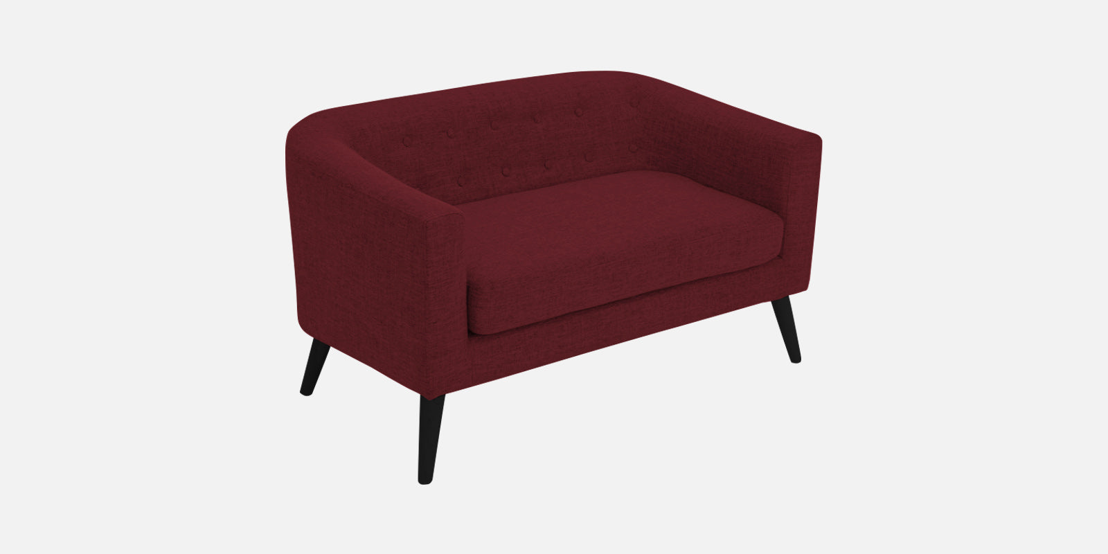 Casper Fabric 2 Seater Sofa In Blood Maroon Colour - Febonic Living