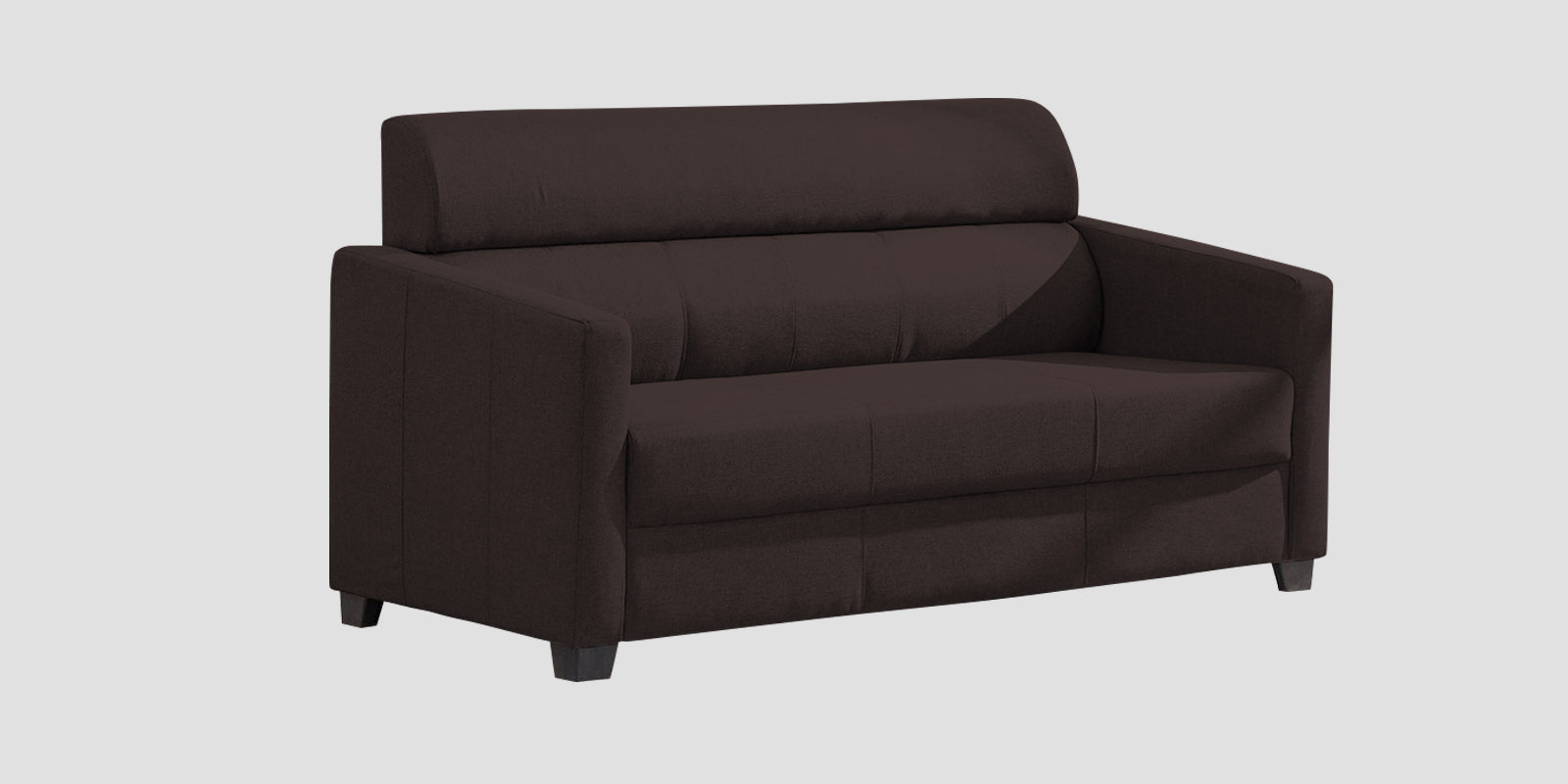 Devo Fabric 3 Seater Sofa In Dark Brown Colour - Febonic Living