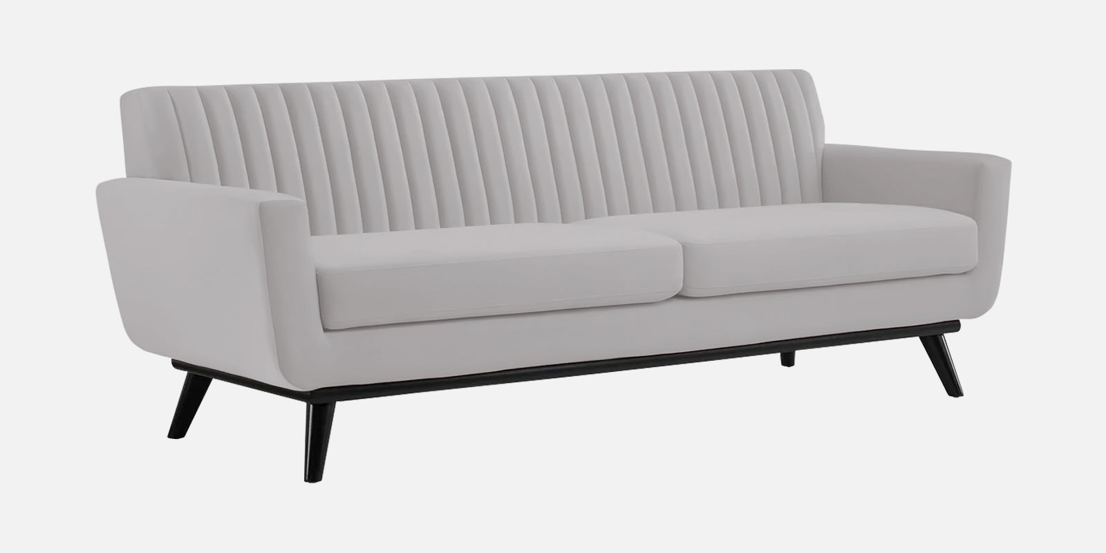 Tucker Velvet 3 Seater Sofa In Light Grey Colour - Febonic Living
