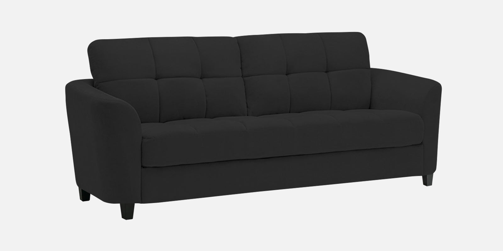 Mulan Fabric 2 Seater Sofa In Bitter Black Colour - Febonic Living