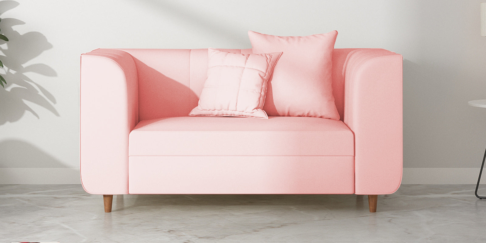 Sumo Velvet 2 Seater Sofa In Millennial Pink Colour - Febonic Living